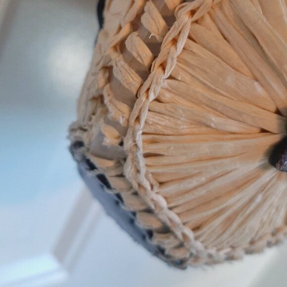 Brighton Woven Raffia & Brown Leather Tote (Flawed) - Picture 5 of 16